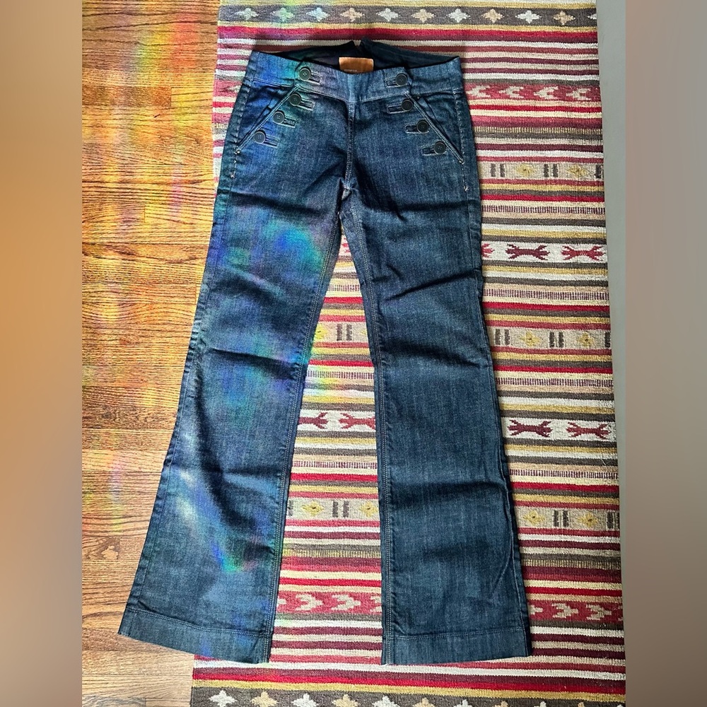 Anthropologie Stephenson Denim Sailor Wide leg pant
